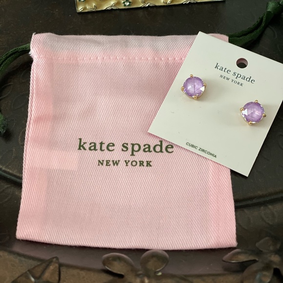 kate spade Jewelry - kate spade lavender gumdrop stud earrings